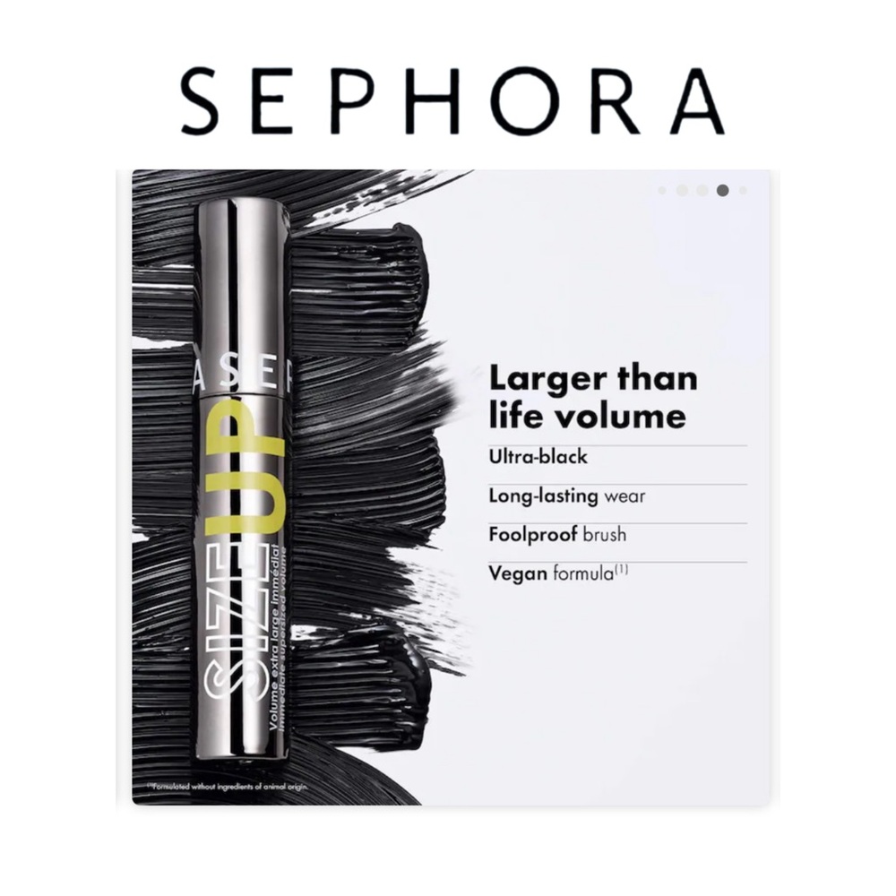 ⚡️🇫🇷🆕NIB SEPHORA |FULL| 2X Ultra Black Size Up Volumizing & Lengthening Mascara - Picture 7 of 16